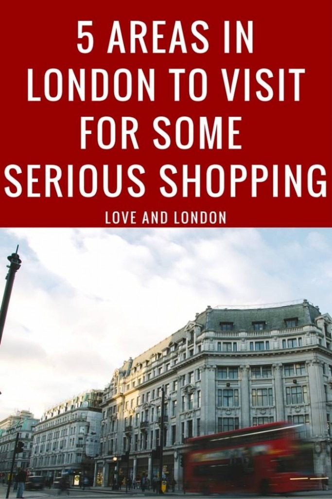 These are the 5 areas in London to get some serious shopping done. High street, designer and boutique shopping in London.