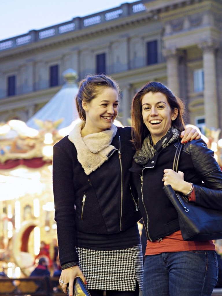 Girls in Piazza Repubblica in Florence, Italy. From stylish travel site Love and London