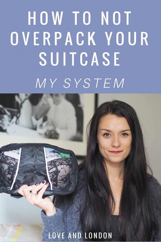 How to Not Overpack Your Suitcase - use this system so you can pack less clothing into your suitcase the next time that you go on a holiday or vacation. This video shows you how to plan out your outfits before you pack to make sure you take as little as possible while still being able to look put together and stylish while traveling.s