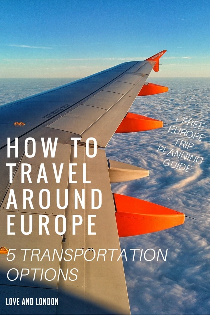 Your 5 transportation options for your trip around Europe. You can travel by train, plane, bus, boat or car around Europe and in this video I break down each option for your Europe trip and some important things to know for each transportation option.