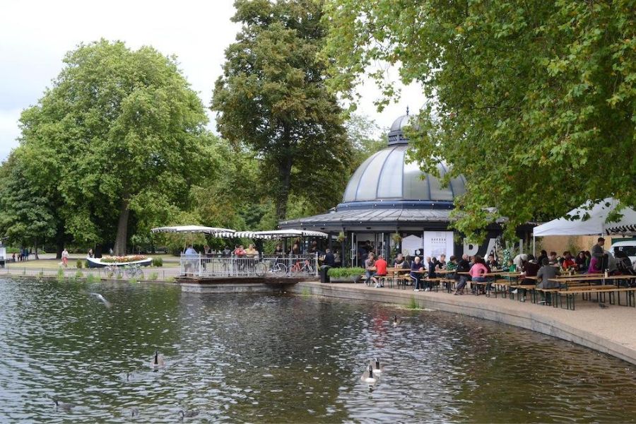 Enjoy your drinks with a view of ducks in a lake in one of these gorgeous cafes in London