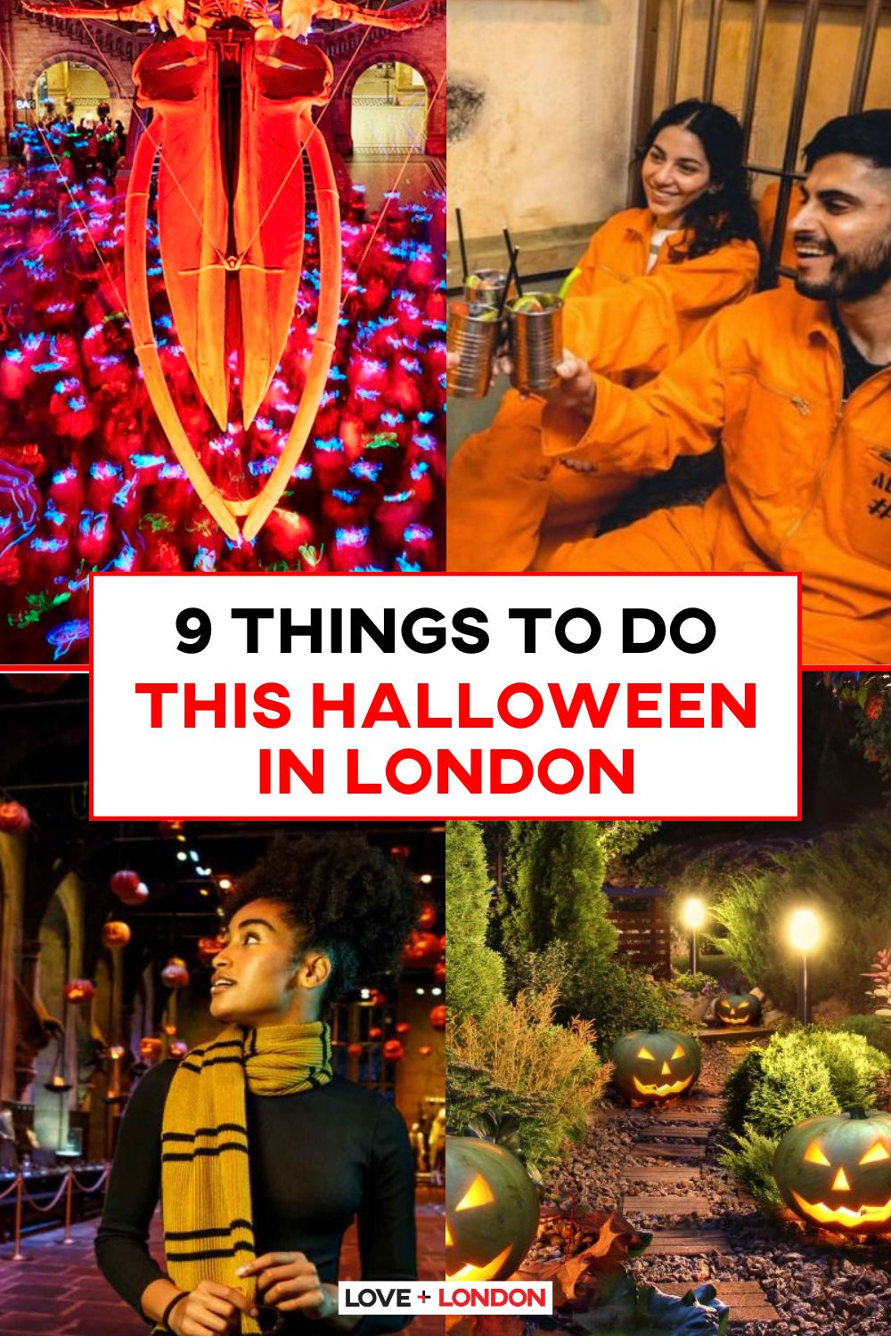 This is a Pinterest pin detailing 9 Things To Do This Halloween in London
