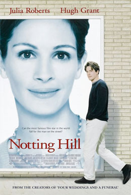 A classic British romantic comedy, Notting Hill is as much a declaration of love for the area of Notting Hill as it is a quirky love story between Hugh Grant and Julia Roberts’ characters.