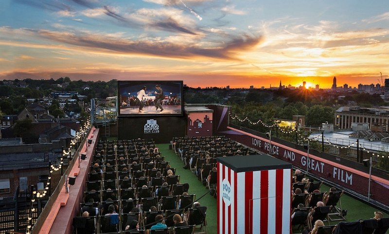 Enjoy movies on a rooftop with serene skyline of London in this unique experience