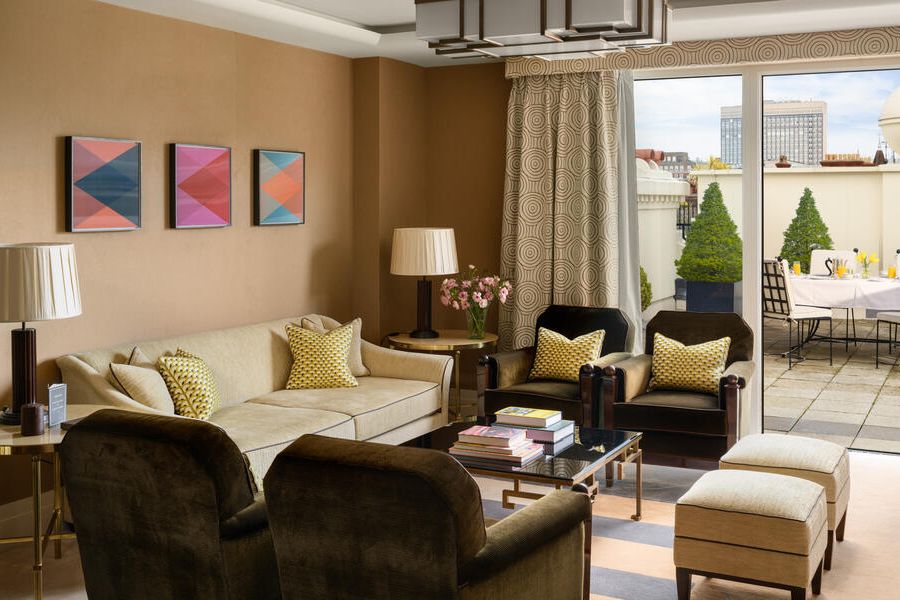 Superior rooms with a balcony overlooking the London skyline at the Beaumont.