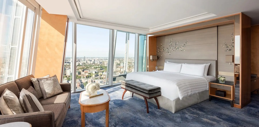 Highest hotel room to book in London for NYE's is at the Shangri La, The Shard.