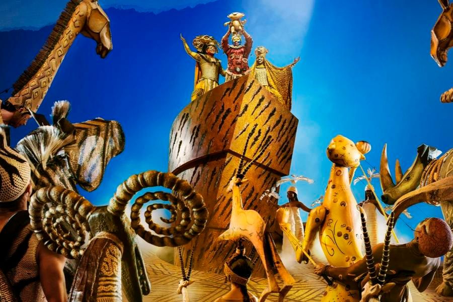 Theatre production of The Lion King on London's West End.