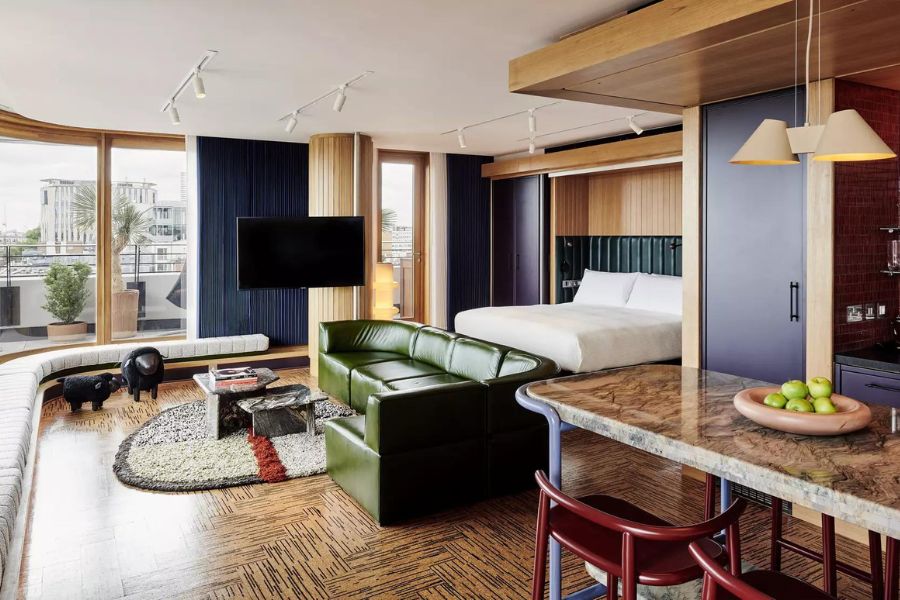Abundantly daylit master suite at the Standard Hotel, which is one of the quirky hotels in London