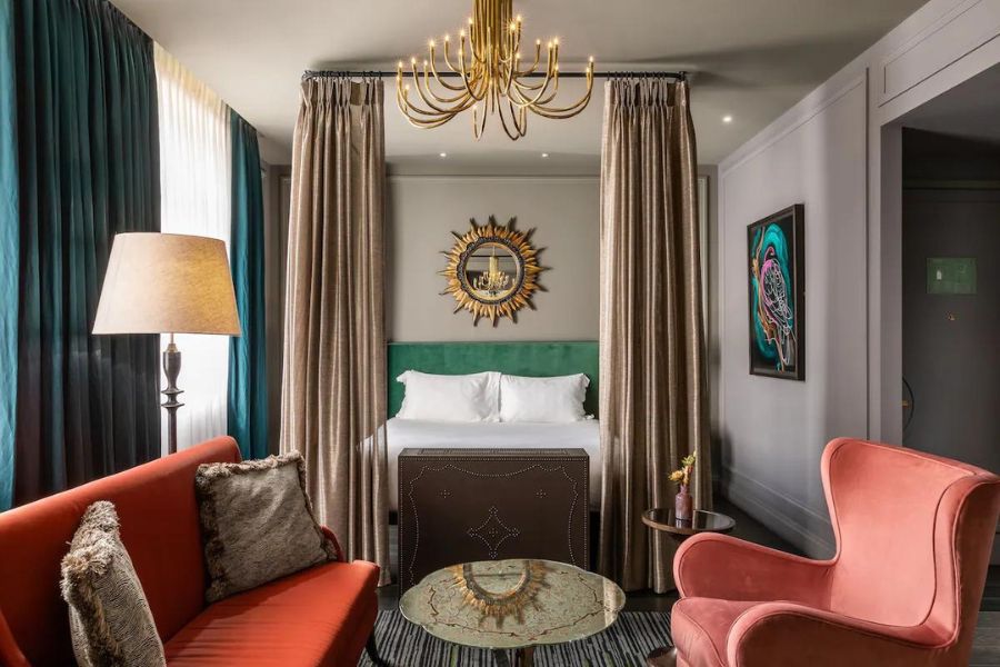 A cosy room with quirky interiors at the Mandrake, which is one of the the most romantic hotels in London