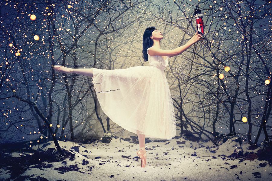 Clara dancing with the wooden figure of the Nutcracker. Catching up with these festive themed ballet performances is on on the top things to do in London during Christmas 