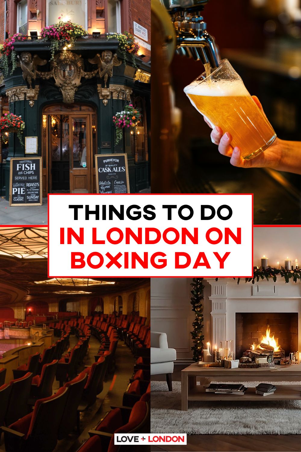 This is a Pinterest pin detailing Things to Do in London on Boxing Day