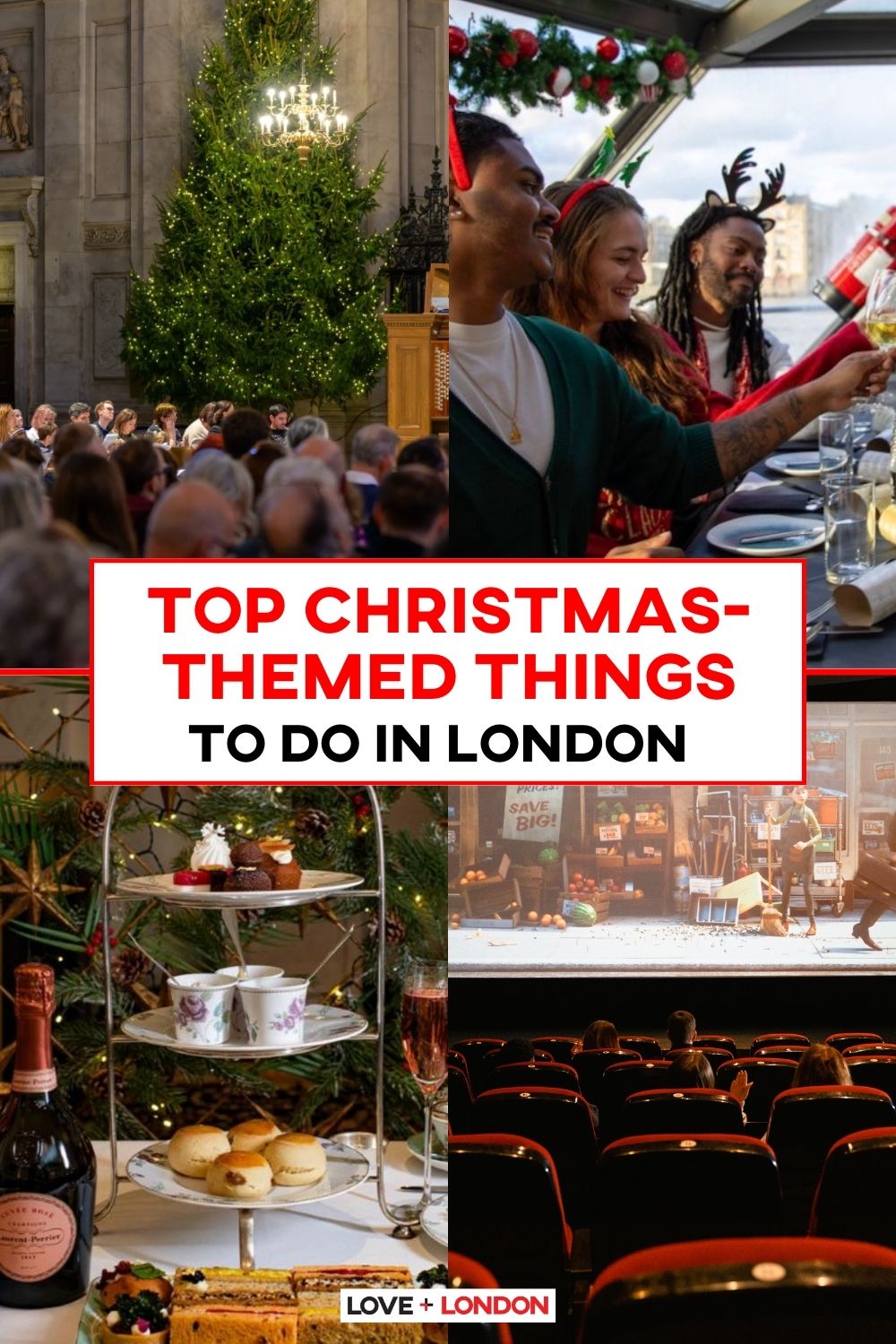 This is a Pinterest pin detailing Top Christmas-Themed Things to Do in London.