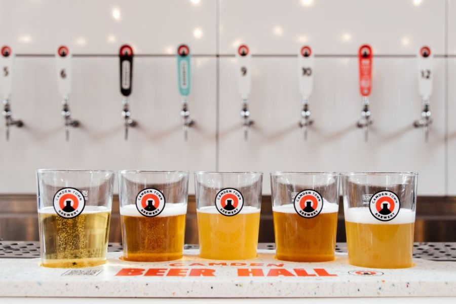 Visit Camden Brewery for beer tasting in one of the top evening London tours.