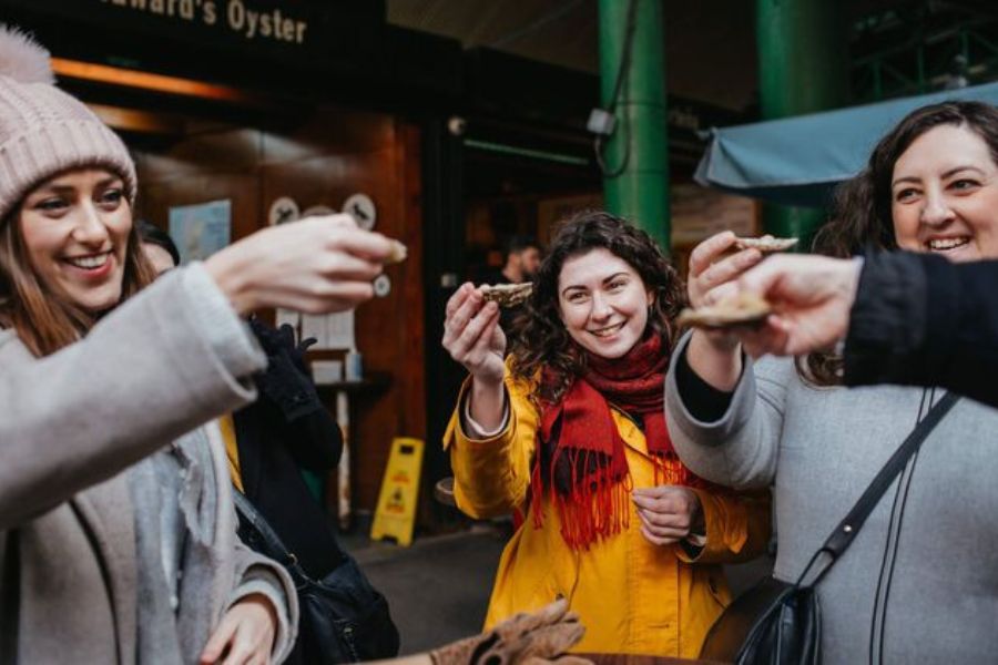 Mouth watering delicacies waiting to be sold and eaten by customers during the London tours for food lovers