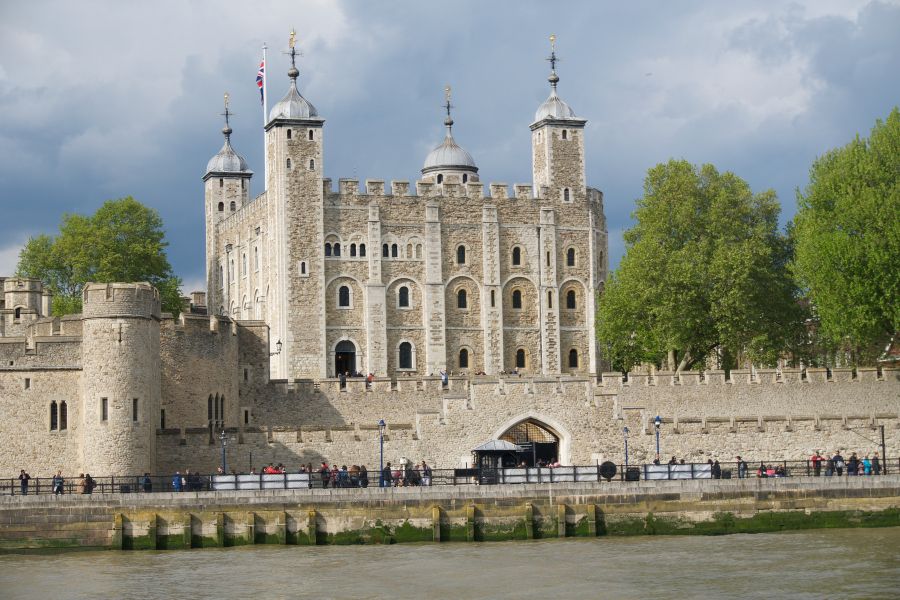 Tower of London overlooking the River Thames.