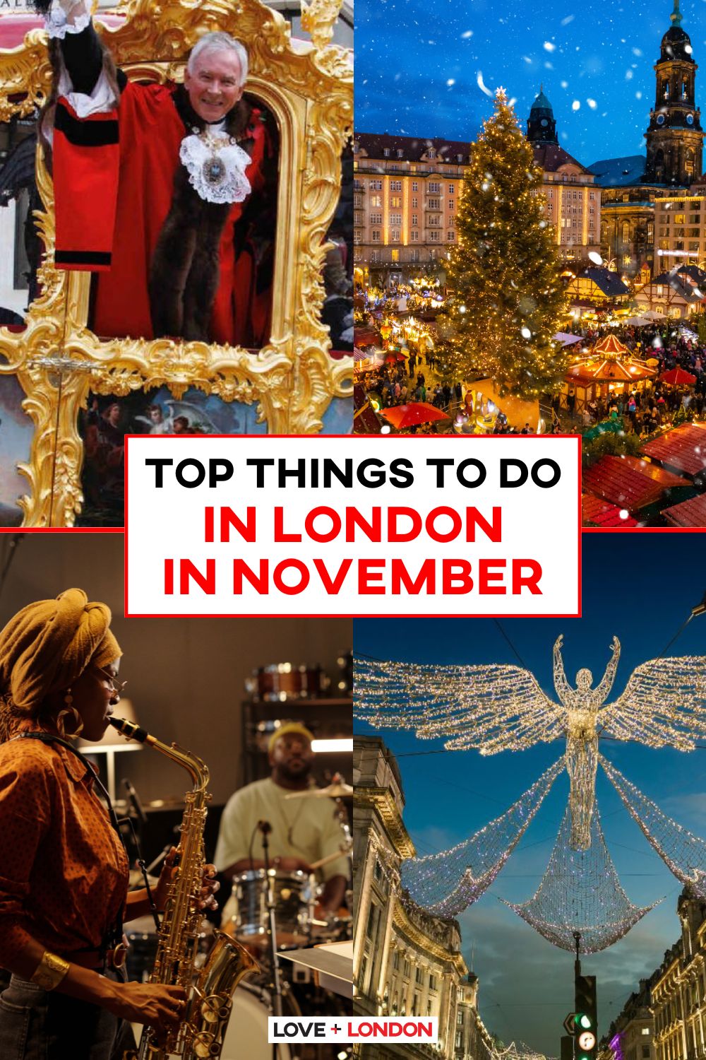 This is a Pinterest pin detailing Top Things To Do In London In November