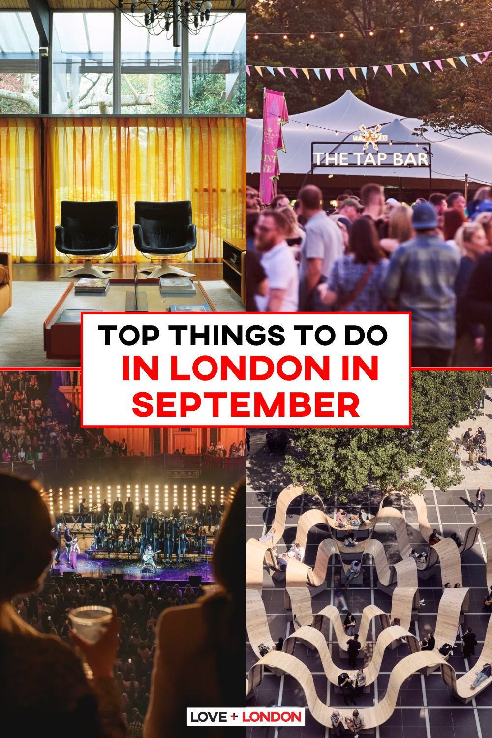 This is a Pinterest pin detailing the Top Things To Do In London In September
