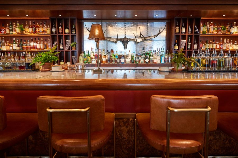 The bar area at the Corrigan's in Mayfair, London