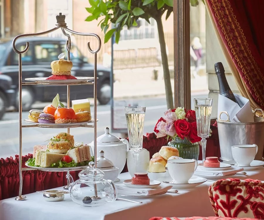 Lavish spread for afternoon tea in London