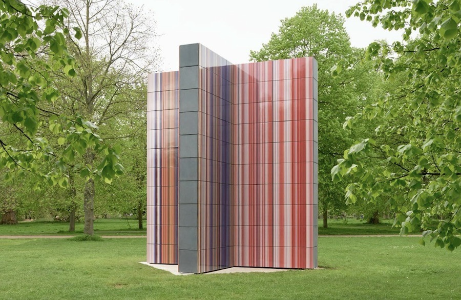 This is an image of a big colourful wall in the middle of a green space. It is considered contemporary art. Madame Tussauds is one of London's most overrated attractions, try the Serpentine Gallery instead.