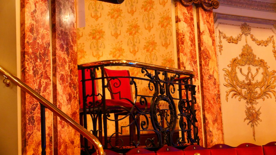 This is an image of two balcony seats in a theatre.