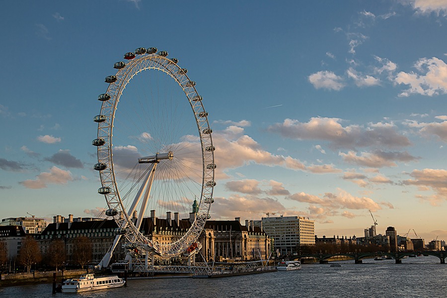The London Eye beside the River Thames, one of the major London attractions available with the Explorer Pass.